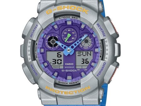 CASIO G-Shock GA-100EU-8A2JF Euphoria Chronograph Analog Digital Men Watch JAPAN Online Hot Sale