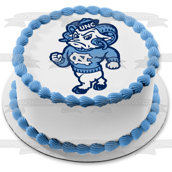 University of North Carolina Tar Heels Logo NCAA Mascot Remeses Edible Cake Topper Image ABPID27806 Supply