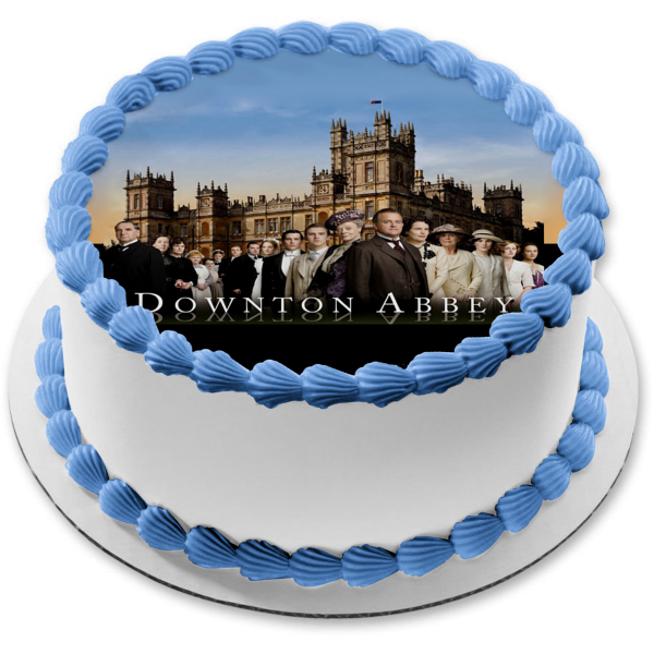 Downtown Abbey Highclere Castle Robert Crawley Edith Pelham Edible Cake Topper Image ABPID50434 Online