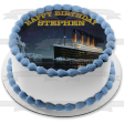 The Titanic Ship Icebergs Starry Sky Background Edible Cake Topper Image ABPID27352 Cheap