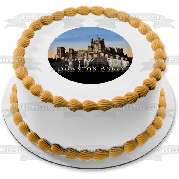 Downtown Abbey Highclere Castle Robert Crawley Edith Pelham Edible Cake Topper Image ABPID50434 Online