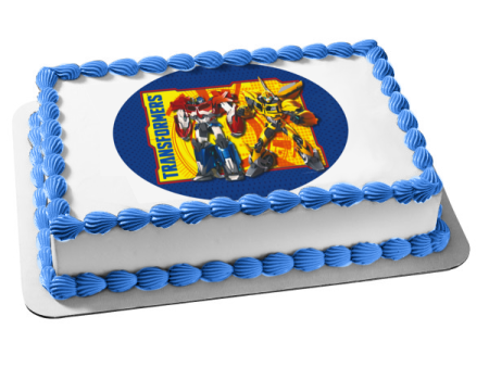 Transformers Bumblebee Optimus Prime Edible Cake Topper Image ABPID49712 For Cheap