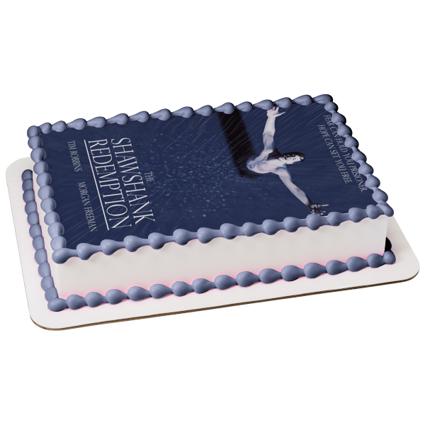 The Shawshank Redemption Andy Dufresne Prison Escape Rain Fear Can Hold You Prisoner Hope Can Set You Free Tim Robbins Morgan Freeman Edible Cake Topper Image ABPID27141 Online now