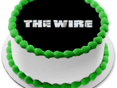 The Wire Logo Black Background Edible Cake Topper Image ABPID27096 Discount