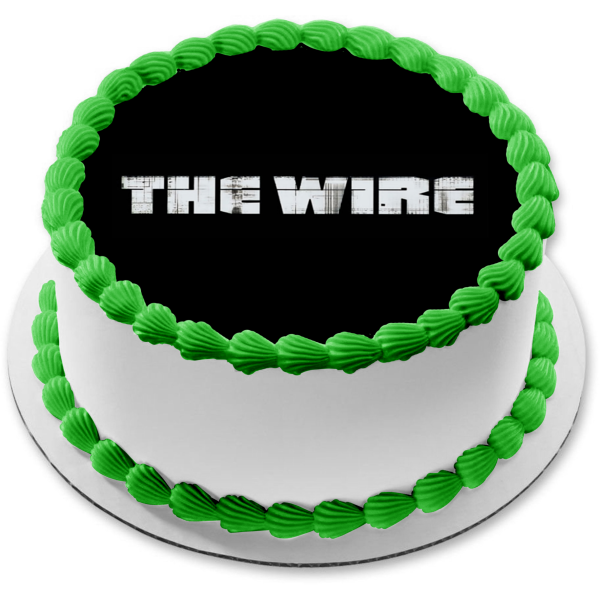 The Wire Logo Black Background Edible Cake Topper Image ABPID27096 Discount