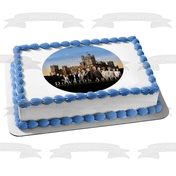 Downtown Abbey Highclere Castle Robert Crawley Edith Pelham Edible Cake Topper Image ABPID50434 Online