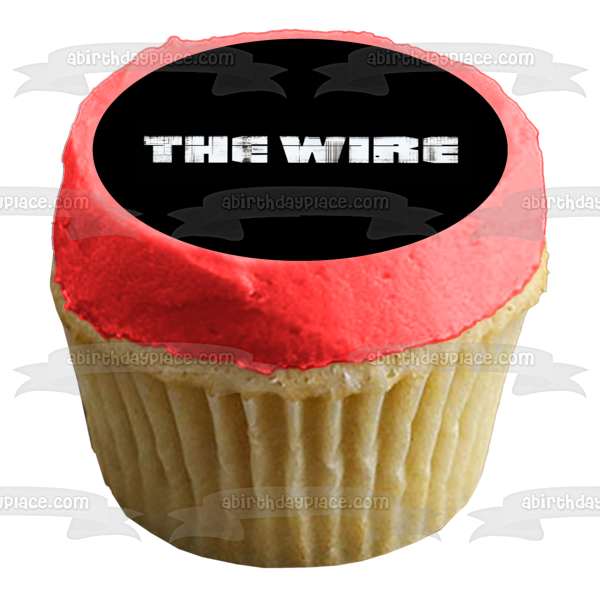 The Wire Logo Black Background Edible Cake Topper Image ABPID27096 Discount