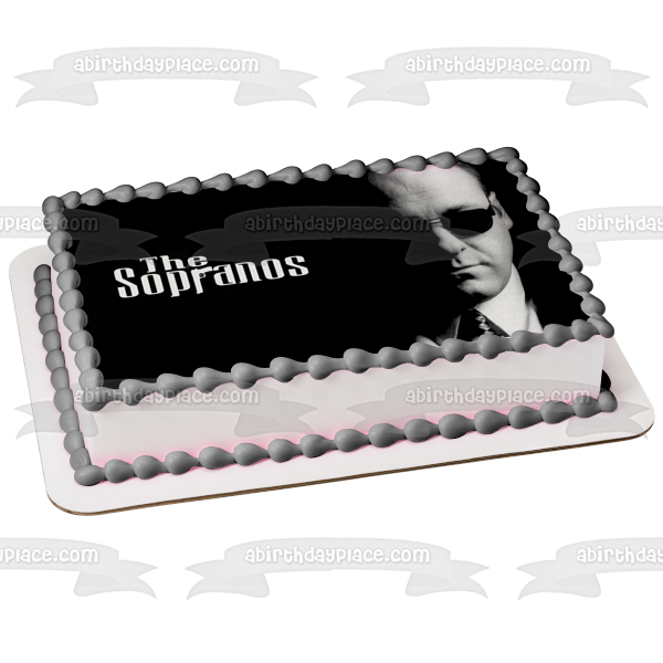 The Sopranos Tony Soprano Black and White Edible Cake Topper Image ABPID27107 Sale