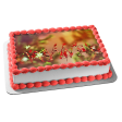 Christmas Red Star Ribbon Edible Cake Topper Image ABPID50591 Online