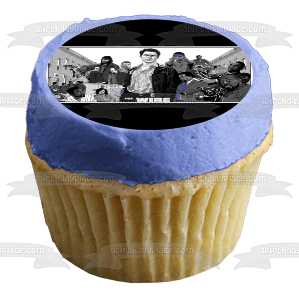 The Wire Omar Little Jimmy McNulty Marlo Stanfield Stringer Bell Bodie Broadus Tommy Carcetti Kima Greggs Black and White Edible Cake Topper Image ABPID27094 Hot on Sale