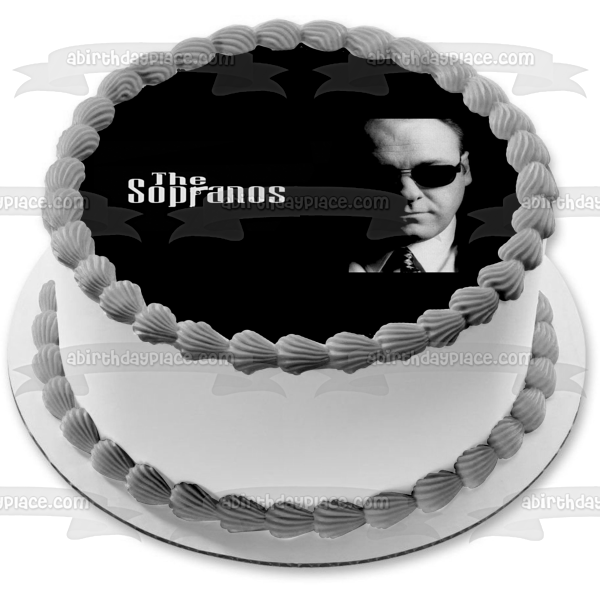 The Sopranos Tony Soprano Black and White Edible Cake Topper Image ABPID27107 Sale