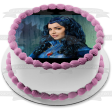 The Descendants Evie Crown Shadow Blue Background Edible Cake Topper Image ABPID27248 Hot on Sale