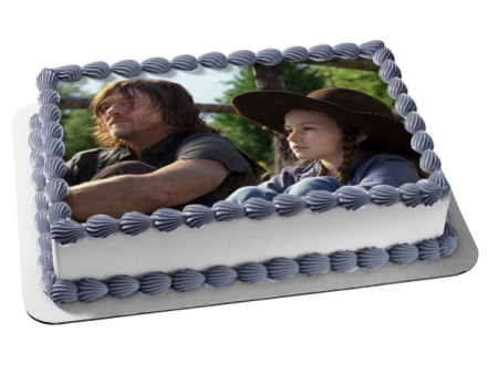 The Walking Dead Daryl Dixon Judith Edible Cake Topper Image ABPID27279 Online Sale