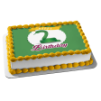 Happy 2nd Birthday Snake Theme Green Background Edible Cake Topper Image ABPID50295 For Sale