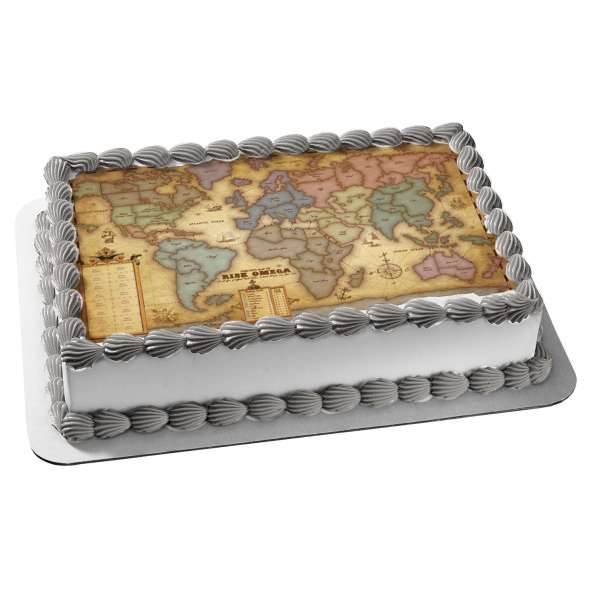 Risk Game Board Map Countries Classic Game Family Game Night Edible Cake Topper Image ABPID50394 For Discount