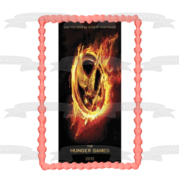 The Hunger Games Movie Poster May the Odds Be Ever In Your Favor Edible Cake Topper Image ABPID28018 Online now