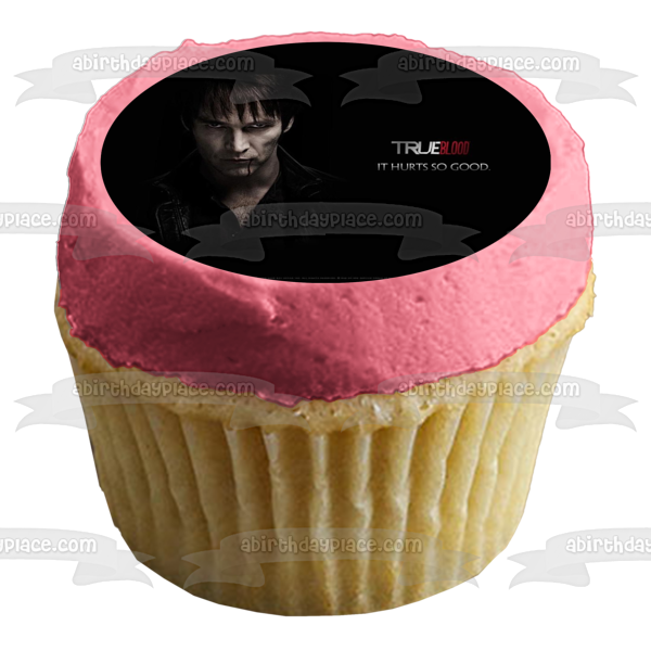 True Blood Bill Compton It Hurts so Good Black Background Edible Cake Topper Image ABPID27006 Online Sale