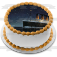 The Titanic Ship Icebergs Starry Sky Background Edible Cake Topper Image ABPID27352 Cheap