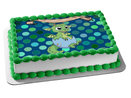 Baby Dragon Baby Shower 1st Birthday Edible Cake Topper Image ABPID50298 Online now