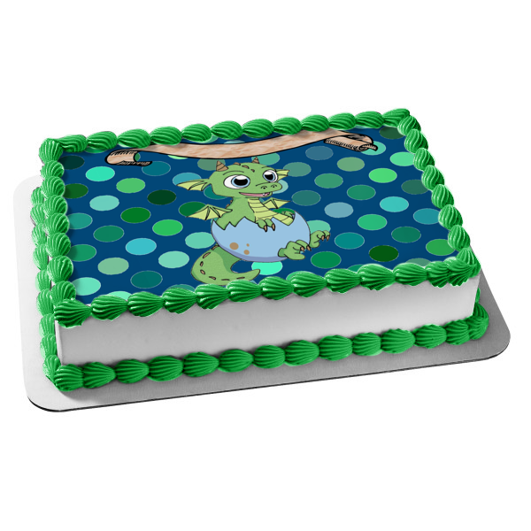 Baby Dragon Baby Shower 1st Birthday Edible Cake Topper Image ABPID50298 Online now