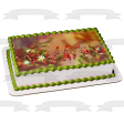 Christmas Red Star Ribbon Edible Cake Topper Image ABPID50591 Online