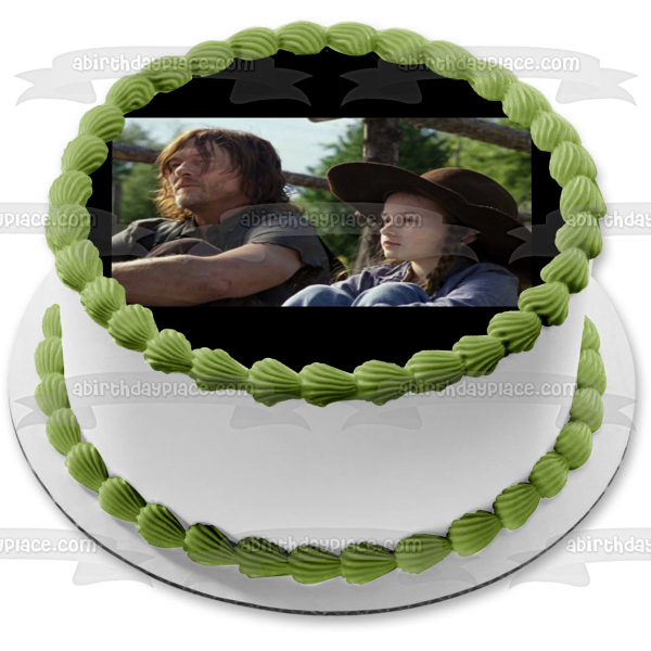 The Walking Dead Daryl Dixon Judith Edible Cake Topper Image ABPID27279 Online Sale