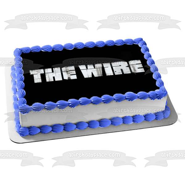 The Wire Logo Black Background Edible Cake Topper Image ABPID27096 Discount