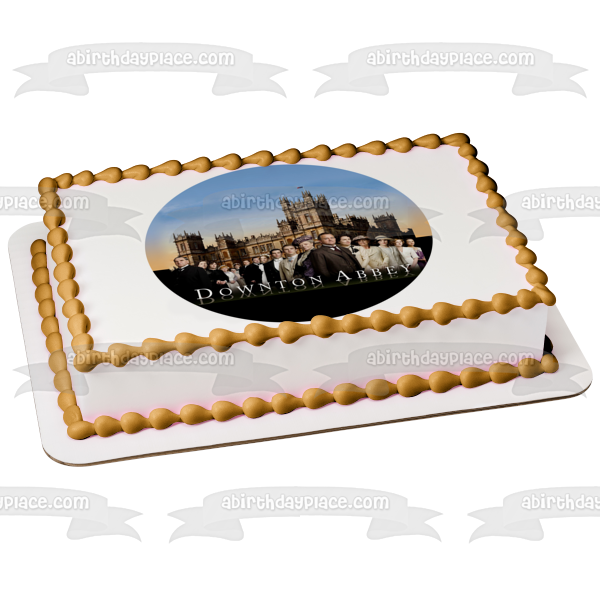 Downtown Abbey Highclere Castle Robert Crawley Edith Pelham Edible Cake Topper Image ABPID50434 Online