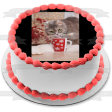 Holiday Cat with Mug Edible Cake Topper Image ABPID50468 Cheap