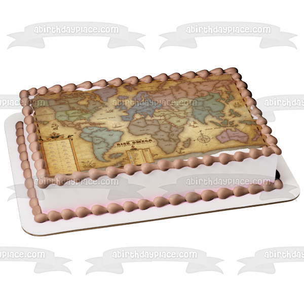 Risk Game Board Map Countries Classic Game Family Game Night Edible Cake Topper Image ABPID50394 For Discount