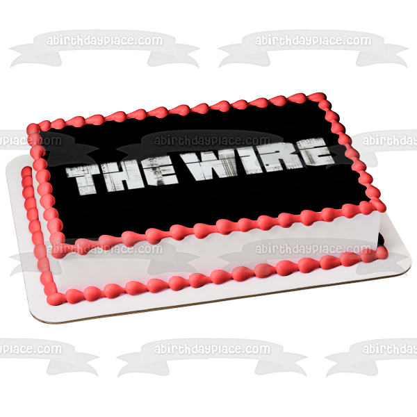 The Wire Logo Black Background Edible Cake Topper Image ABPID27096 Discount