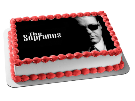 The Sopranos Tony Soprano Black and White Edible Cake Topper Image ABPID27107 Sale