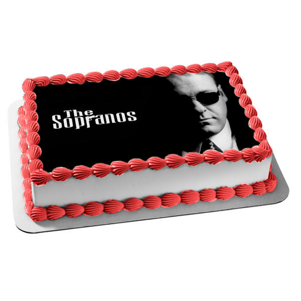 The Sopranos Tony Soprano Black and White Edible Cake Topper Image ABPID27107 Sale