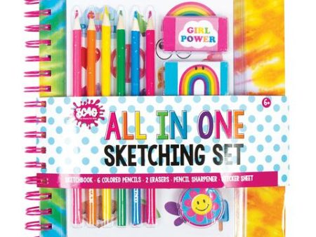 All in One Sketching Set: Tie Dye Fashion