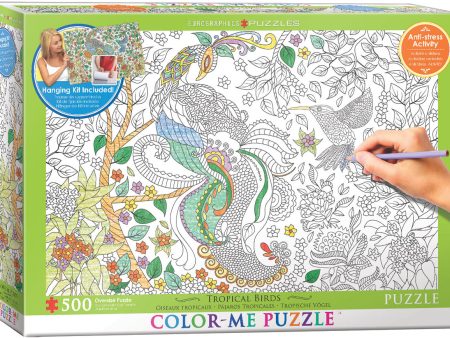 Color Me Puzzle Tropical Birds 500Pc For Sale