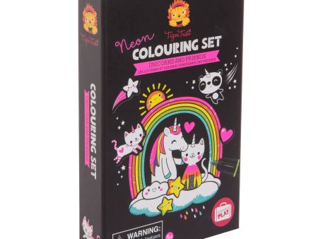 Unicorn & Friend Neon Coloring Set Cheap