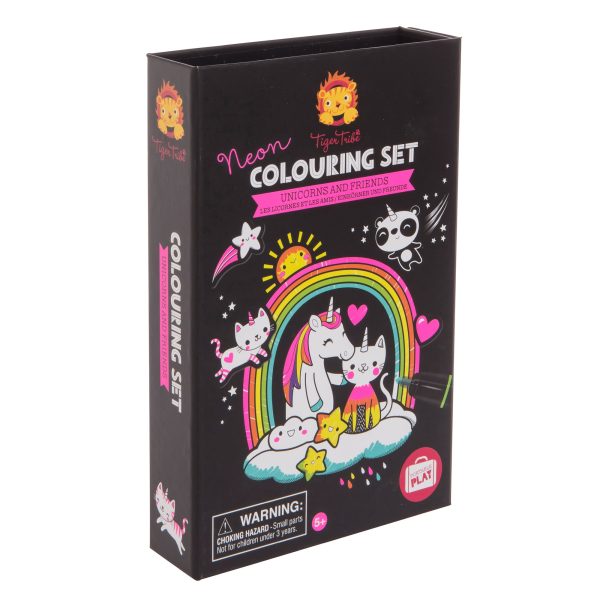 Unicorn & Friend Neon Coloring Set Cheap