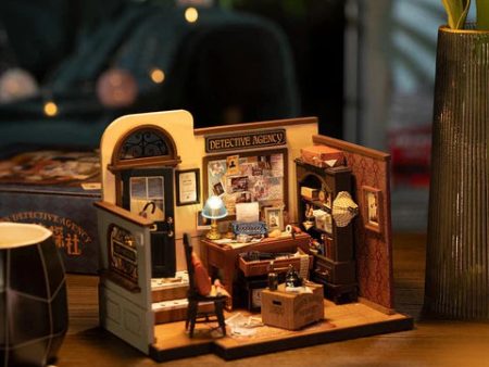 DIY Miniature Dollhouse Kit | Mose s Detective Agency on Sale