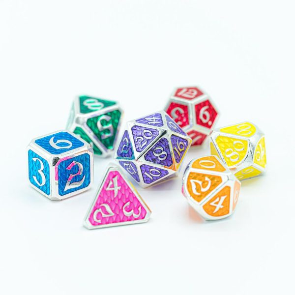 7 Piece RPG Set - Celebrate Pride 2021 Drakona Rainbow Hot on Sale