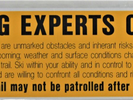 Expert Warning Trail Sign Supply