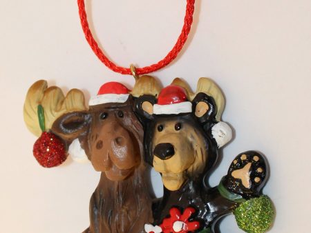 Bear Moose Tracks Ornament on Sale