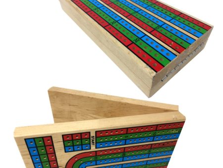 3-Track Color Folding Cribbage For Cheap