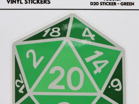 D20 Sticker Green Discount