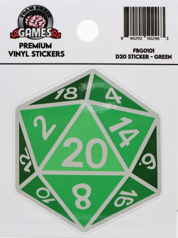 D20 Sticker Green Discount