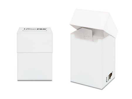 Ultra Pro 80+ Card Deck Box: White For Sale