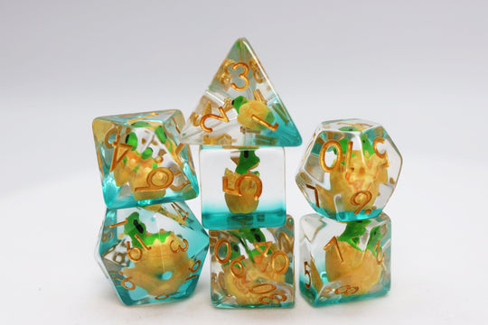 Green Dragon Hatchling RPG Dice Set Hot on Sale