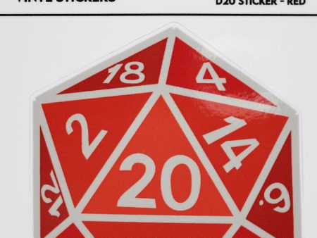 D20 Sticker Red Online Sale