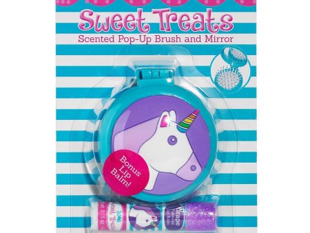 Unicorn Brush, Mirror & Lip Balm Set Cheap