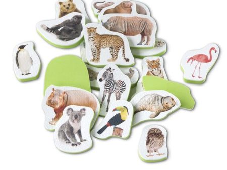 Tub Stickables - Wild Animals Soft Shapes Bath Toy on Sale