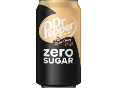 Dr. Pepper  & Cream Soda Zero Sugar 355ml can Online Hot Sale